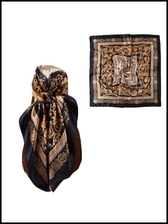 Accessories - 35x35 Square Scarf - Multipurpose Neck Wrap, Headband, Shawl, Belt, Bag